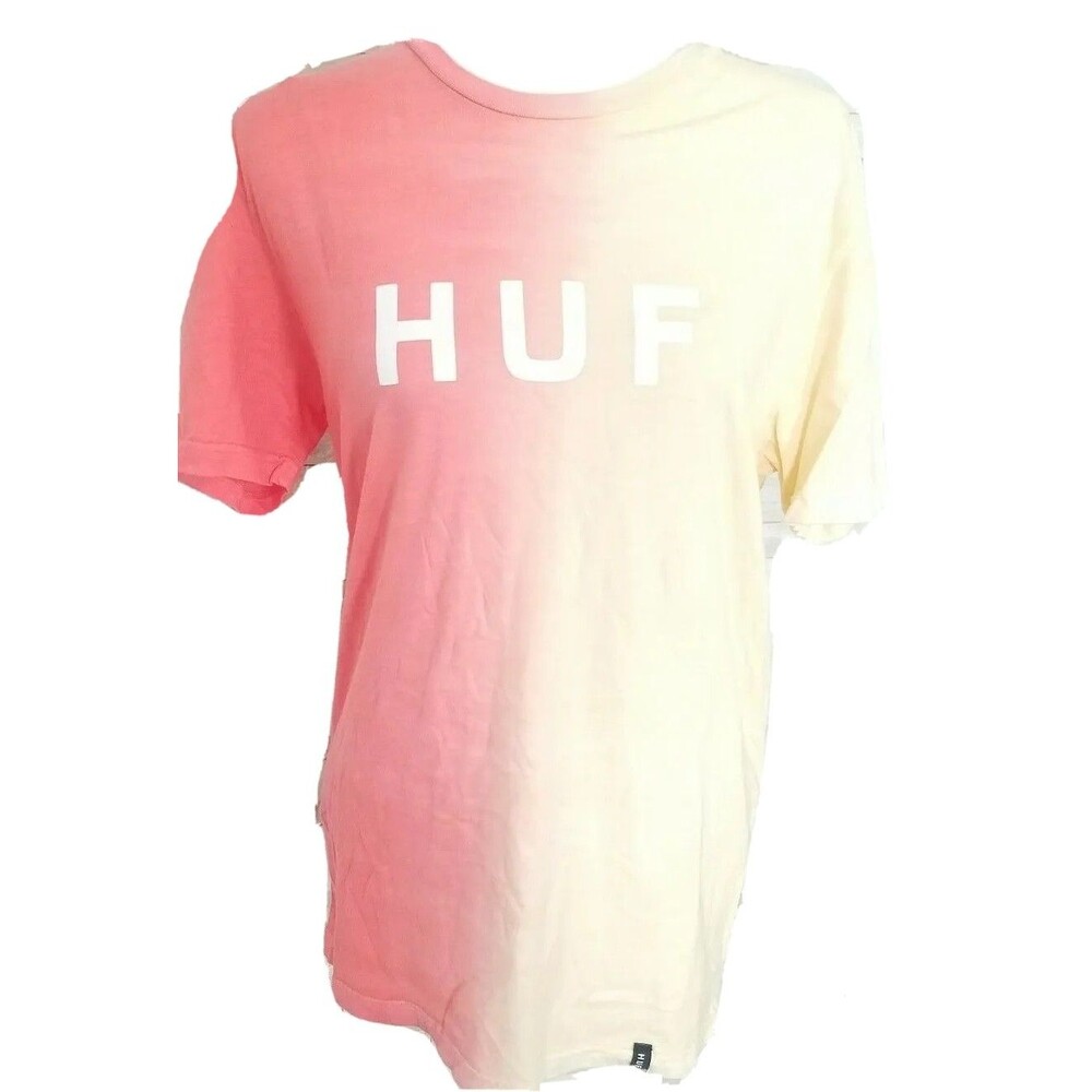 HUF Shirt Men's Size Medium Yellow Orange Ombre TShirt